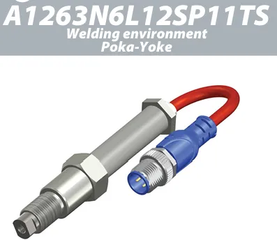 A1263N6L12SP11TS / Sn: 1,8mm / Housing: Brass, 
nickel-plated / Sensing face: Stainless 
steel / Connection: M12 
Silicone
0,8m / Type: Set IPS L12 Poka Yoke / Output: PNP NO