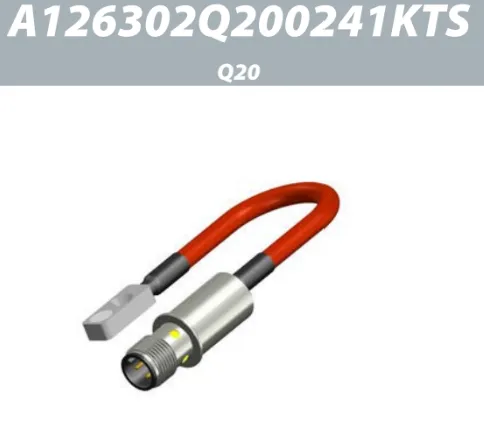A126302Q200241KTS / Sn: 2mm / Housing: Anodized 
aluminium / Sensing face: Ceramic / Connection: Brass, nickel-plated M12
Silicone
0,2m / Type: IPS Q20 / Output: PNP NO / Specific: Welding environment